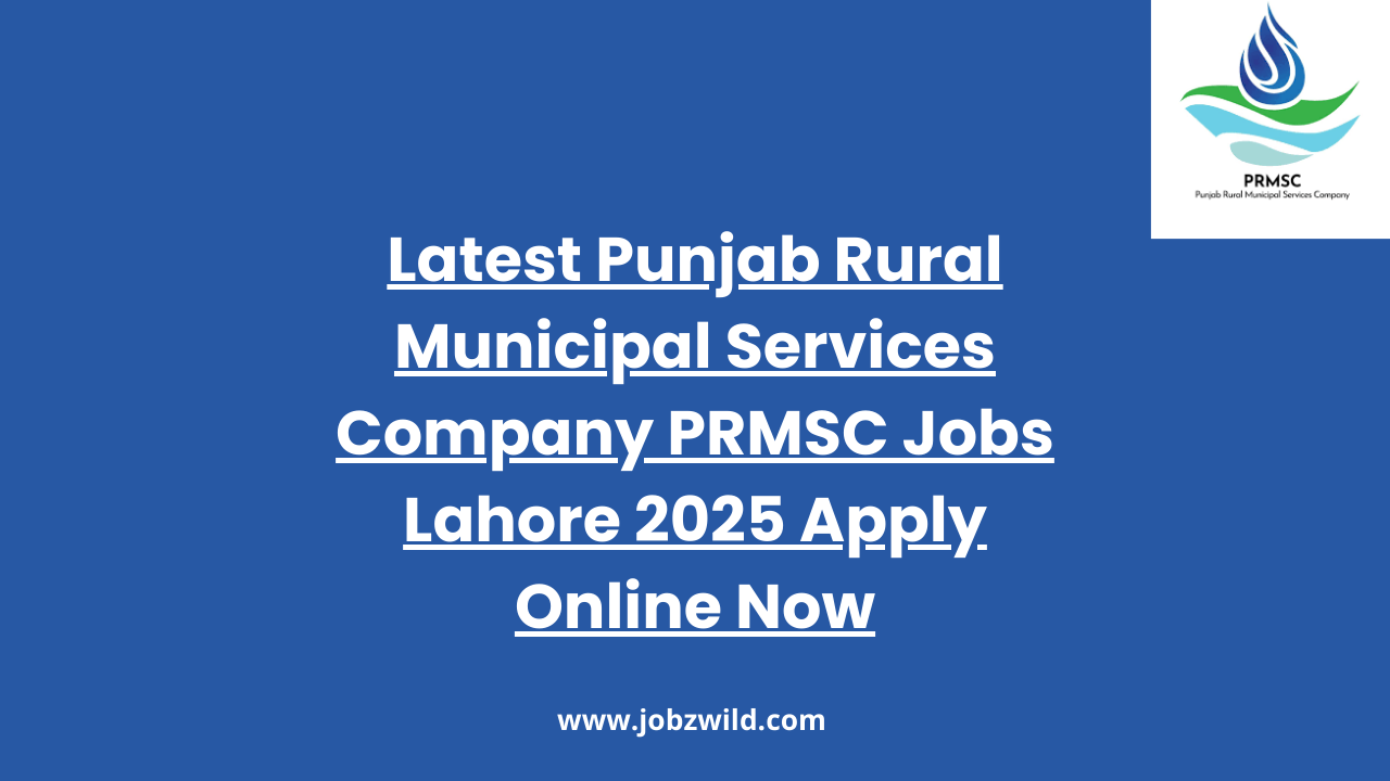 Latest Punjab Rural Municipal Services Company PRMSC Jobs Lahore 2025 Apply Online Now